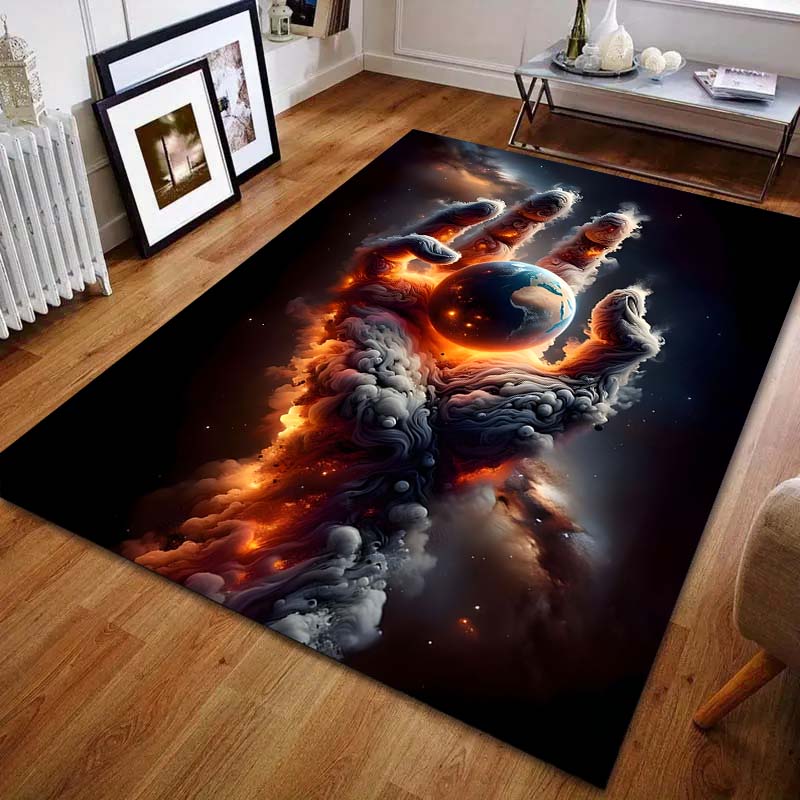 Креативный ковер с рисунком «Держащий планету» для спальни, гостиной, прикроватный, под диван, напольный коврик, современный домашний декор, ковер для подарков