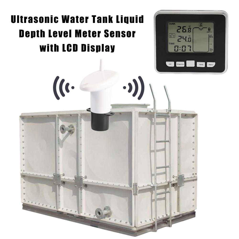 Ultrasonic Water Liquid Depth Level Meter Sensor with LCD Display