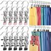 20Pcs Laundry Clothespins Stainless Steel Pants Hangers Clips Boot Holder Space Saving Closet Multifunctional Organizers Hook