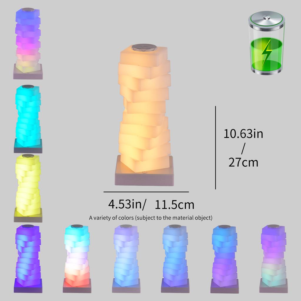 DIY color changing desk lamp RGB 16 color LED lamp bedroom bedside table decoration lamp touch switch multi-step light