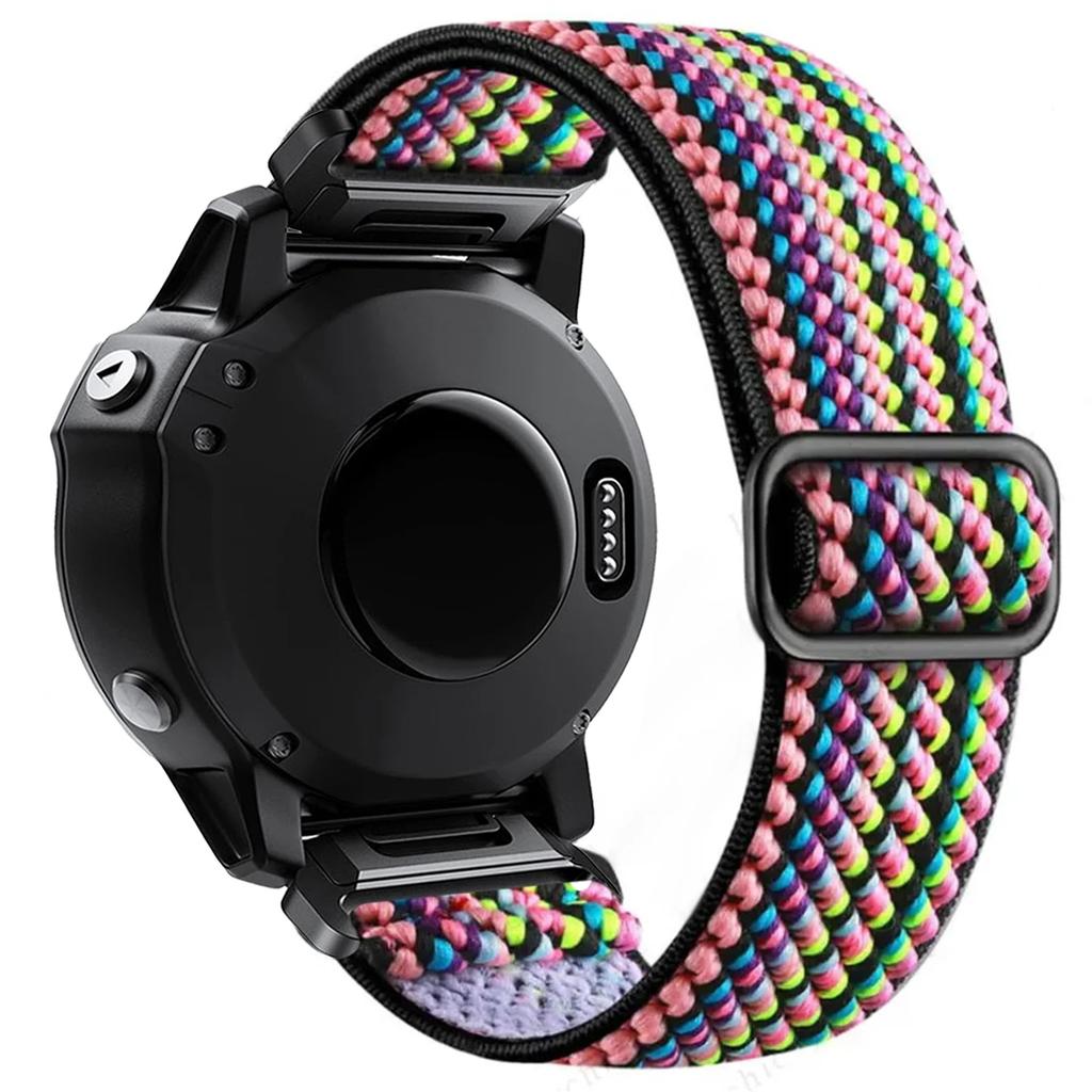 Эластичный плетеный нейлоновый ремешок-петля для Garmin 22 26 мм Fenix 7 7X 6X 6s 6 Pro 5 5s 5X Plus 3HR 945 Epix Gen 2 Enduro Quickfit
