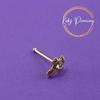 KODY PIERCING Булавка для носа с крестообразным шариком из 9-каратного золота, украшенная драгоценными камнями - качественный пирсинг