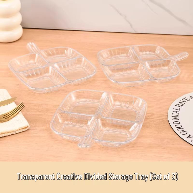 Многофункциональная тарелка с отделениями для гарниров, хот-пота и приправ