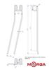 Tine for the STOLL 0606811 FI-9 -530mm powder coated MORGA swath rake