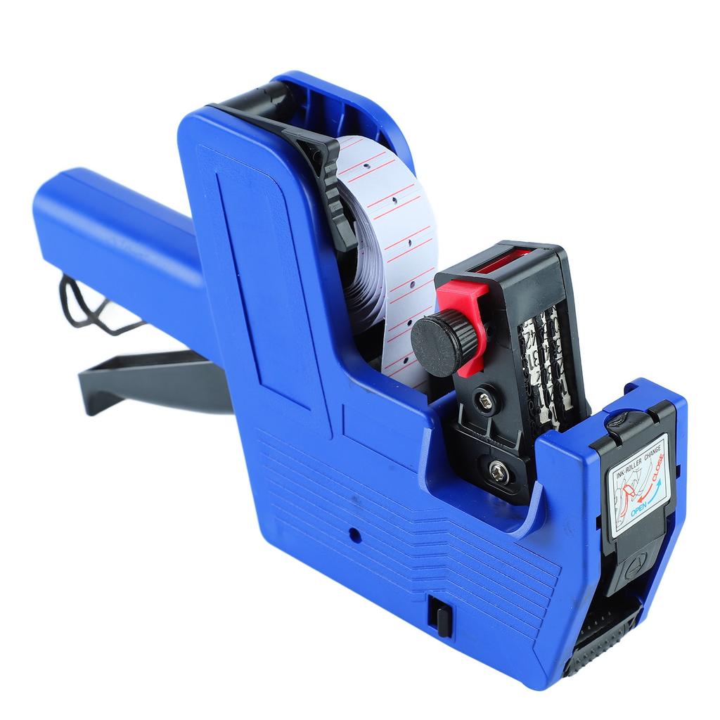 8-значный цифровой ценник с 3 рулонами этикеточной бумаги, 2 чернильных колеса, прозрачный принтер для печати цен