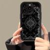 Потрясающий черный узор ТПУ Чехол для телефона Для iPhone 17 Pro Max 16E 15 Pro 14 13 12 11 Mini AIR XS XR XS 8Plus противоударный и анти-дроп