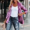 Womens Sequin Blazer Suit Glitter Open Front Thin Jacket Ladies Party Outwear