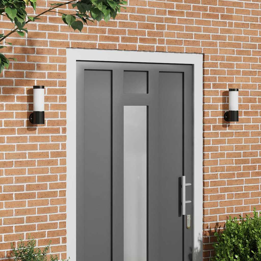 Outdoor Wall Lamp 2 pcs Black 12 x 8.5 x 27 cm