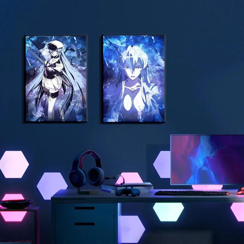 Японское Аниме Akame Ga Kill Акаме Постер Аниме Персонаж Декор Стен Холст Принт Украшение для Игровой Комнаты Домашнее Настенное Искусство Картина