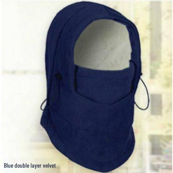 Зимняя ветрозащитная флисовая шапка-маска для велоспорта - Толстый, теплый головной убор для катания на лыжах и активного отдыха