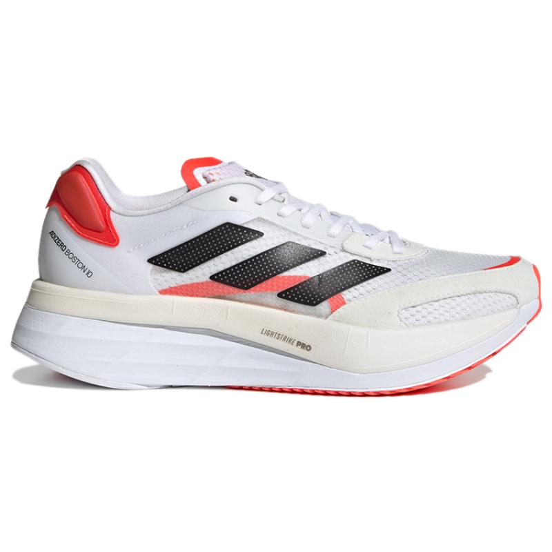 adidas Кроссовки Adizero Boston 10 Белые Черные Солнечно-красные Женские FY4080