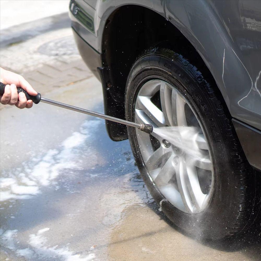 1Pcs Stainless Steel Washer Extension Wand Straight Electric Washer Nozzle New Spray Lance Rod