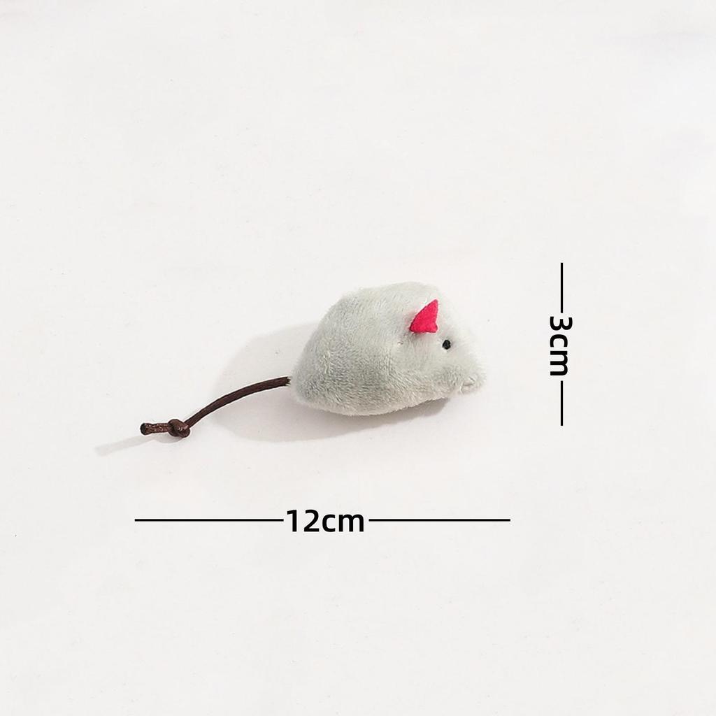 Набор игрушек для кошек: Плюшевая мышь с перьями, молярная и устойчивая к укусам