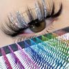 Lashes Individual Cluster Eyelashes Fake Color Lashes Glitter Colored Eyelashes Cosplay Eyelash