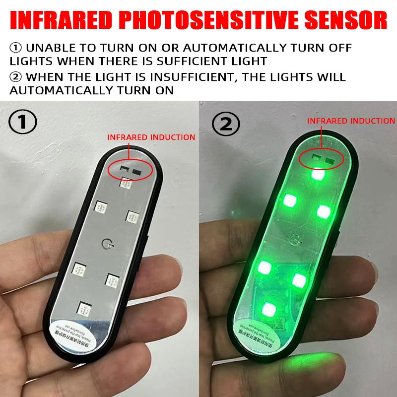 Car Led Multifunctional Welcome Light Magnetic USB Charging Auto Infrared Open Door Safe Anti-collision Warning Signal Lamp