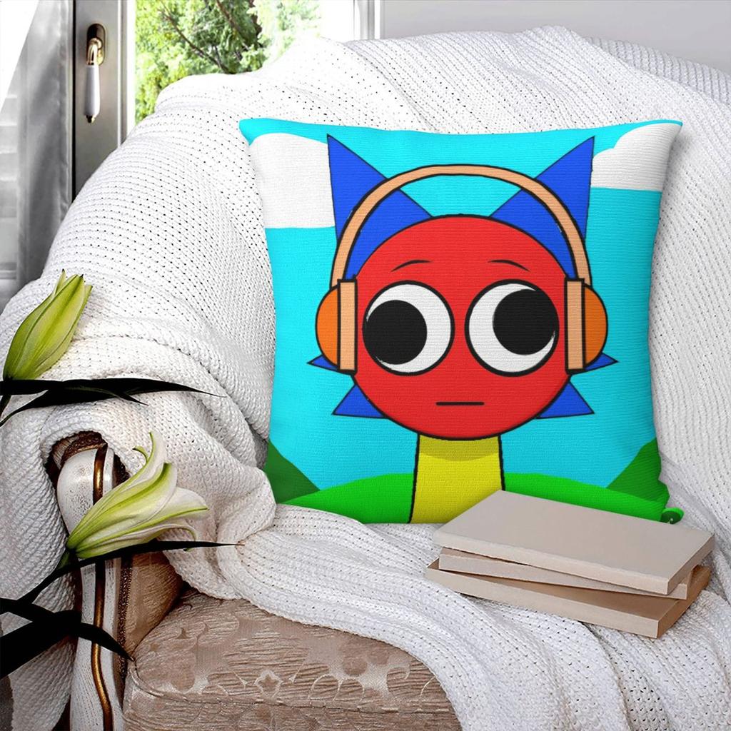 S-Sprunki Game Pillow Cover Kawaii Pillow Case For Sofa Home Decorative Cushion Cover Polyester Graphic Pillowcases Gift