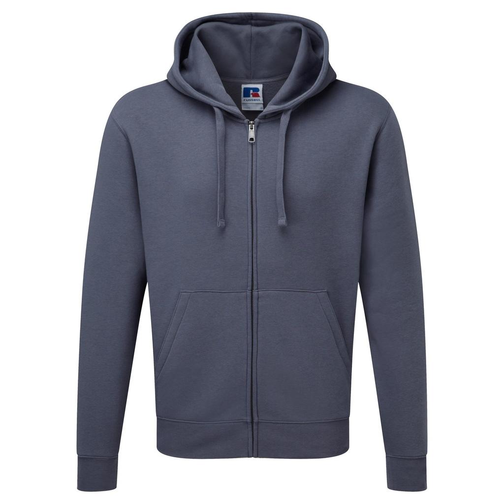 Russell Mens Authentic Full Zip Hooded Sweatshirt / Hoodie