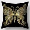 Black Gold Pattern Pillowcase Square Sofa Pillowcase Creative Pattern Cushion Cover