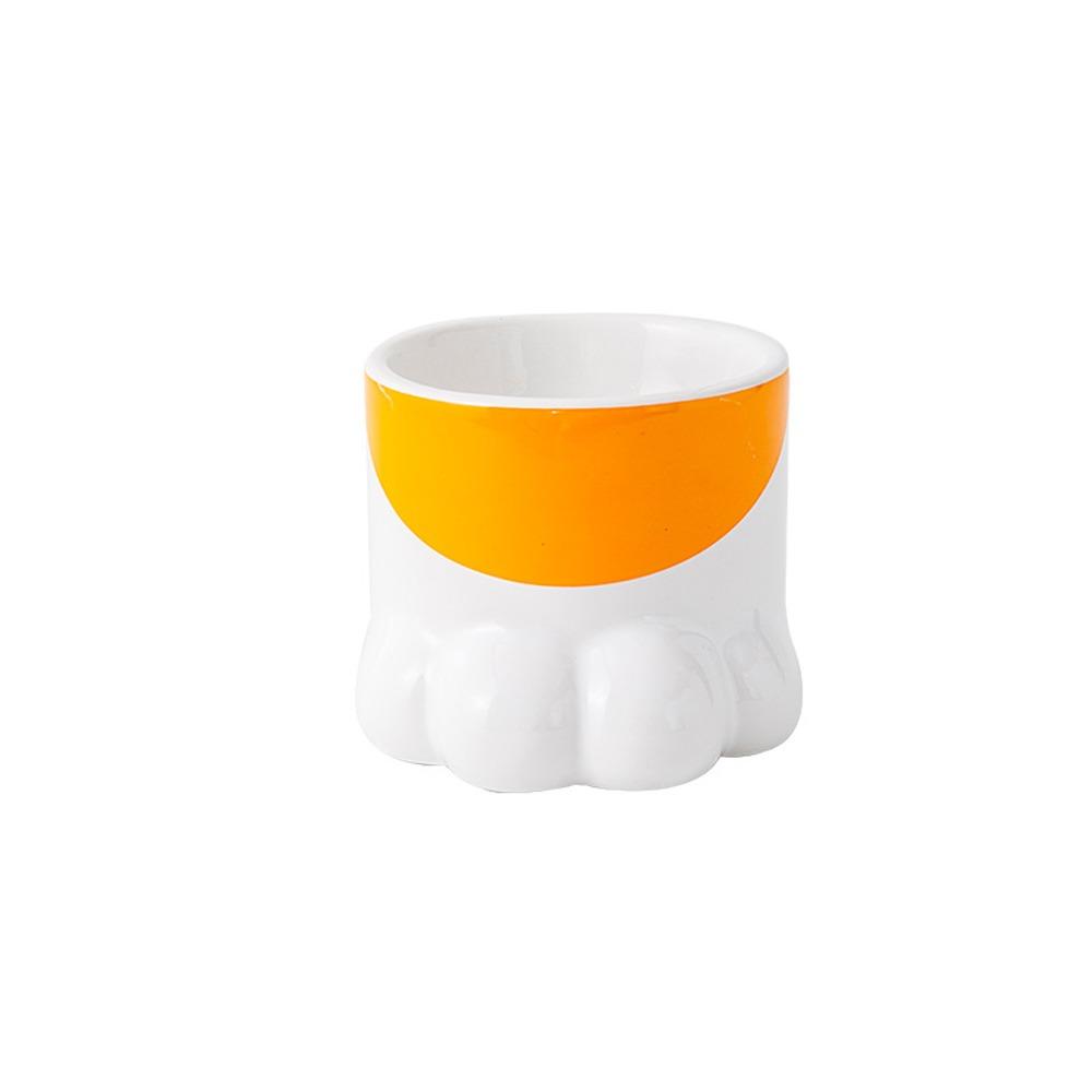 Slanted Mouth Ceramic Cat Bowl Large Capacity High Foot Bowl Drinking Bowl Water Bowl Pet Feeding