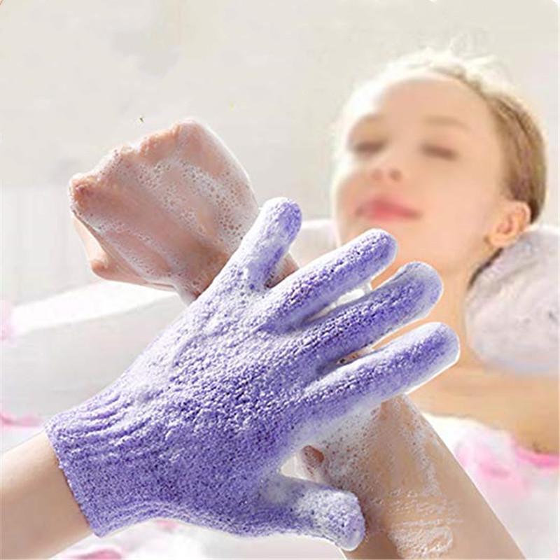Ванна для пилинга Отшелушивающая варежка-перчатка Перчатки-скрабы Сопротивление Массаж тела Губка для мытья кожи Увлажняющая СПА-пена
