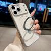 Apple iPhone 17 Pro Max Противоскользящий чехол-накладка с ощущением кожи и магнитным металлическим держателем для iPhone 16 - Защитная крышка 15