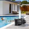 Pool Pump, 400W, 11,100 L/H Max Flow Single Speed Swimming Pool Pump, AC 220-240V, 3450 RPM, 10 m Max Head, with 24-Hour Timer & Filter Basket, for