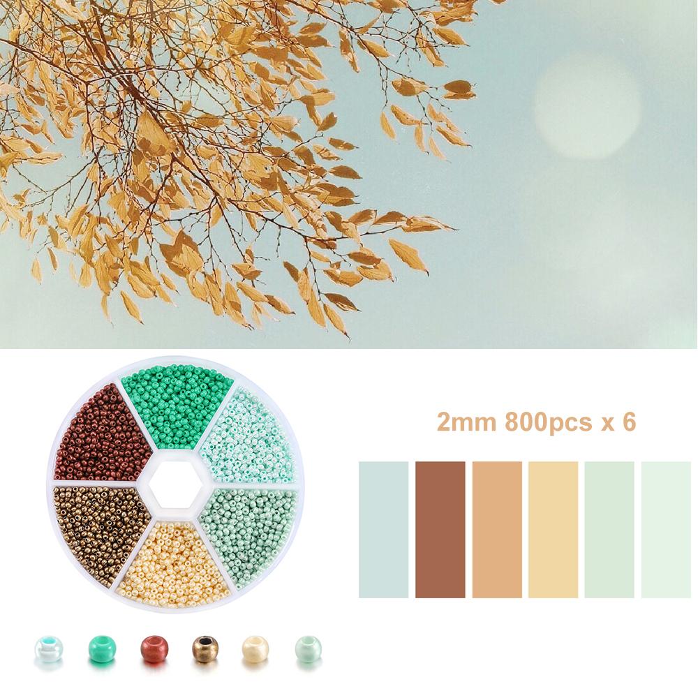 1Set with Box Glass Seed Beads Czech Charm Crystal Spacer Glass Bead For Jewelry Making Kits DIY Handmade Supplies Accessories Set