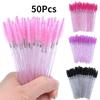 50Pcs Disposable Crystal Eyelash Brush Eyelashes Extension Tools Eyebrow Brush Eye Lash Cosmetic Brushes Makeup Tools