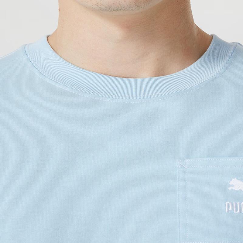 Puma Logo Pocket Design Running Fitness Training Outdoor Fashion Sports Casual Loose Comfortable Crew Neck Short Sleeve T-Shirt Men Tops 626858-68