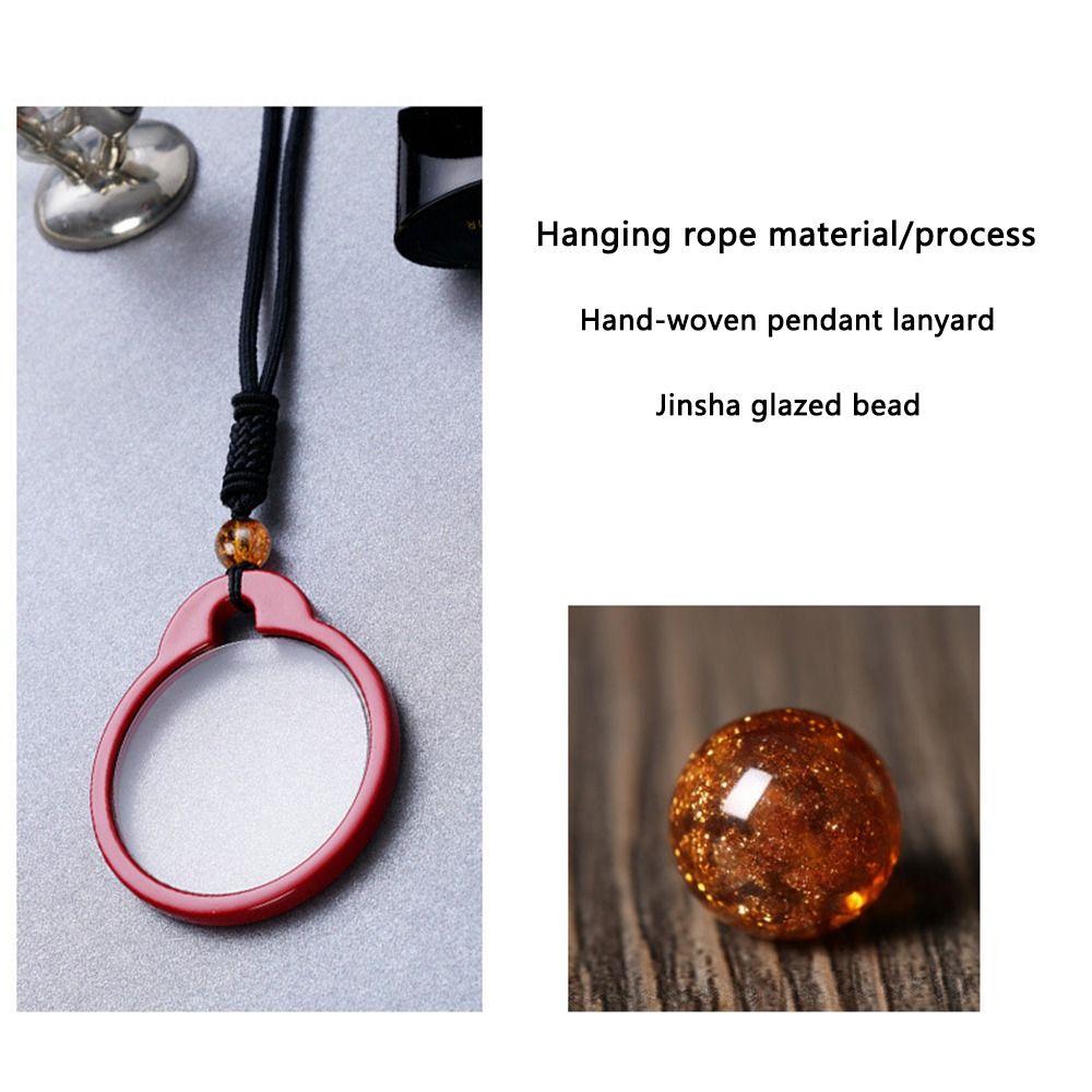 Portable Reading Helper Magnifier Pendant Necklace Reading Glasses Creative Reading Glasses