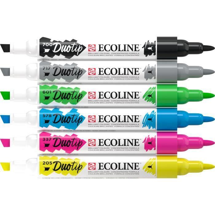 Duotip Felt Pens Talens Ecoline « Basic Set » 6 Colors