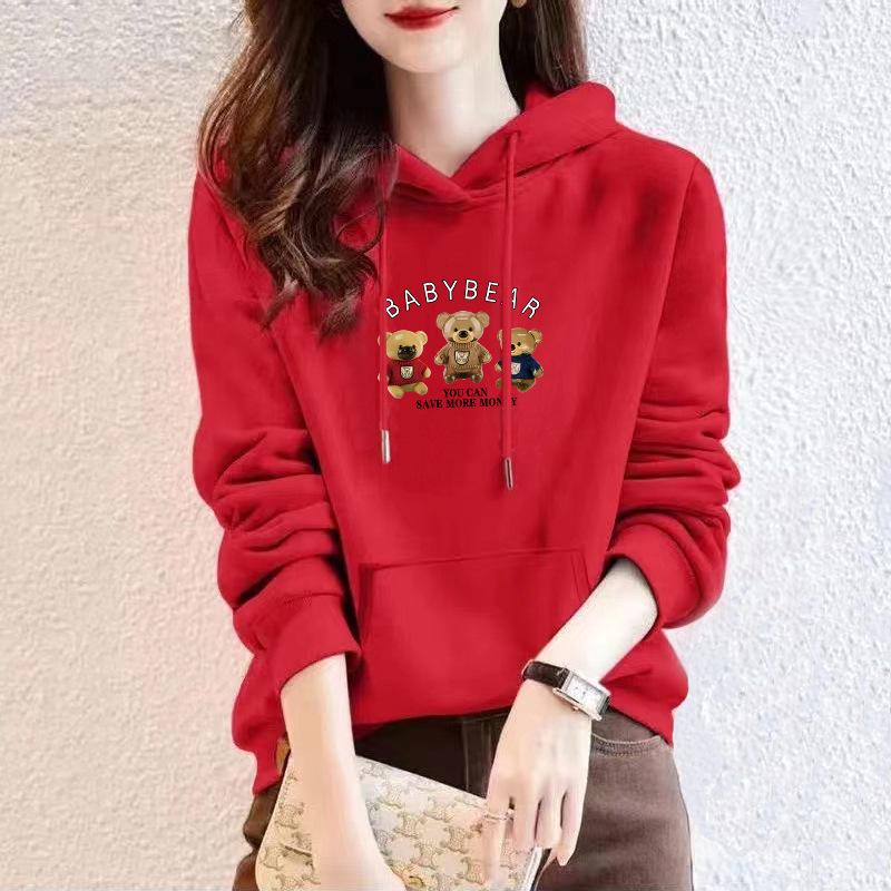 Women's 2024 Retro Letter Print Sweatshirt - Spring/Autumn Loose Fit Long Sleeve Top