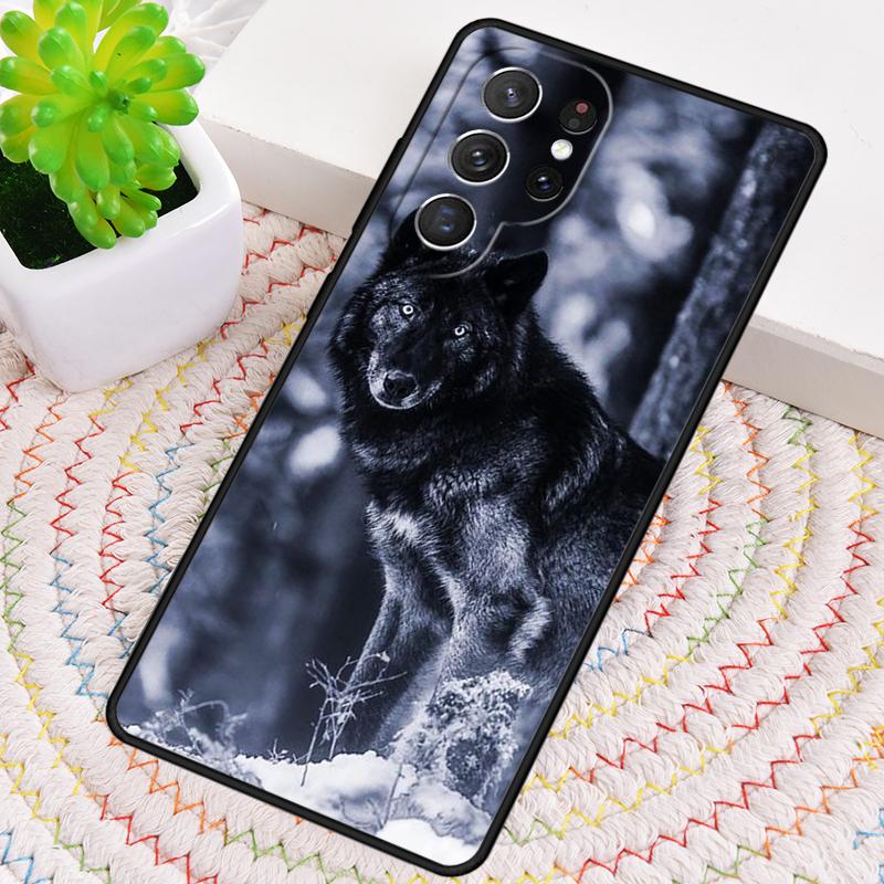 Snow Wolf TPU Phone Case For Samsung Galaxy note 10 pro S26 S25 S24 S23 S22 Ultra Plus S21 FE S20 Shockproof Cover