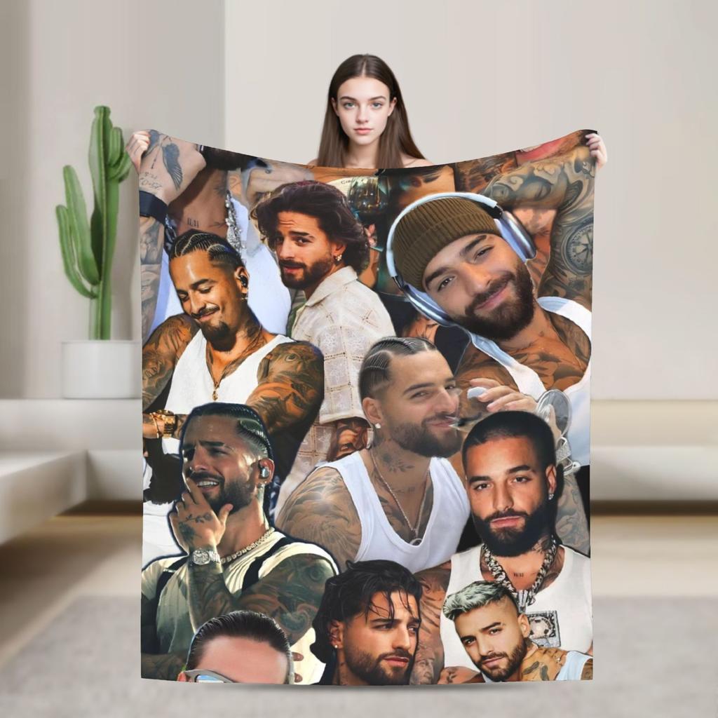 Maluma Rapper  Blanket Quality Soft  Throw Blanket Winter Girls Boys Couch Bed Funny Bedspread