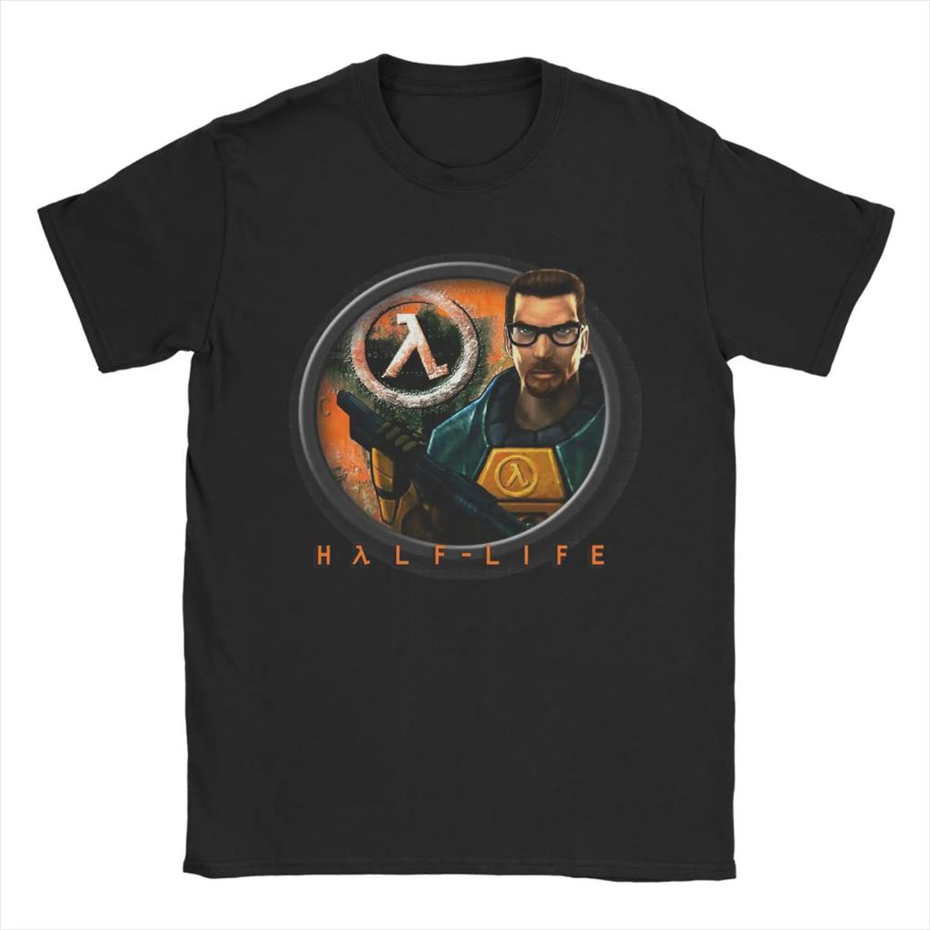 Классическая игра-шутер HalfLife Печатная футболка Унисекс Харадзюку Уличная одежда Свободная Чистый хлопок Новая летняя женская и унисекс футболка