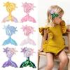 6pcs/set Shinying Colorful Mermaid Hairclips Girls Lovely Starfish Hairpin Baby Kids Bangs Decorative Hair Clip Cartoon Headwear