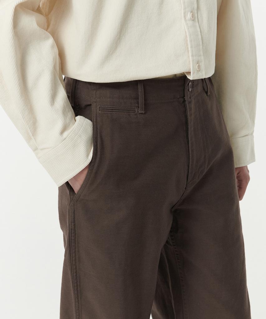 MUSINSA STANDARD Back Satin Officer Pants [Brown]