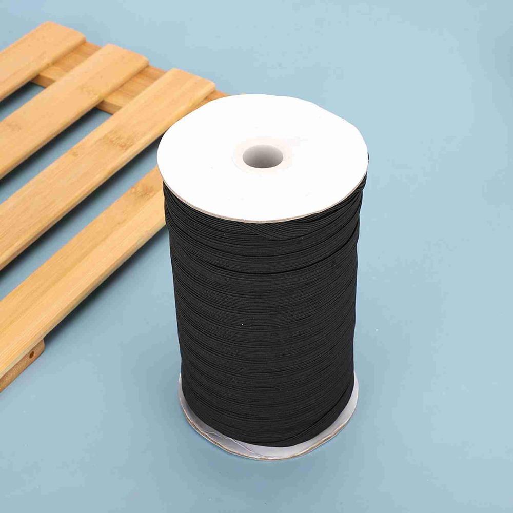1pcs 0.4in Width Flat Elastic Cord Knit Material Braided Elastic String For Sewing Projects