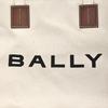 Bally Logo Fabric And Leather Tote Shoulder Bag Women tote bags Beige 6314823