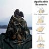 Dark fantasy style Viking head pattern printed blanket, suitable for sofa, bed, camping, office, travel gift blanket, all-season multi-purpo