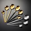 410 Stainless Steel Thin Portuguese Tableware Knives, Forks and Spoons Titanium-plated Paint Multi-specification Gifts