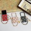 Chinese Style Phone Case For Motorola MotoRazr 50 60 Bracelet PC Hard Shell Protective Hand Strap Shockproof Back Cover