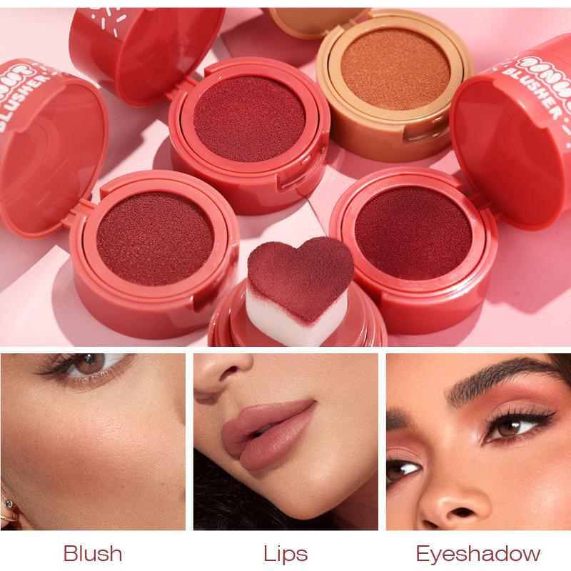 6 цветов Love Air Cushion, жидкие румяна для лица и губ, универсальные натуральные телесные матовые бархатные румяна для макияжа, подарок для женщин