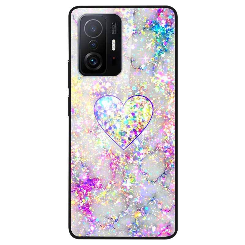Для Xiaomi 11T Закаленное Стекло Чехол Мягкий Бампер Жесткий Funda Для Xiaomi mi 11T Pro Чехол для Телефона 11 T 11T Pro 11TPro Задняя Крышка Корпуса