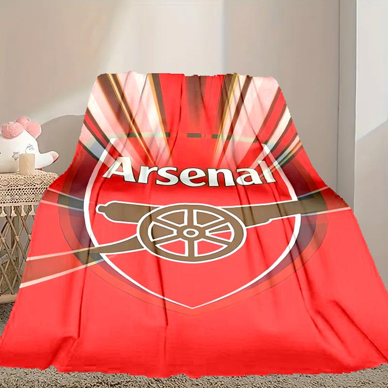 1pc Football Club Blanket, Home Printed Throw Blanket - Soft Blanket Gift for Family, Washable Sofa Bed Blanket
