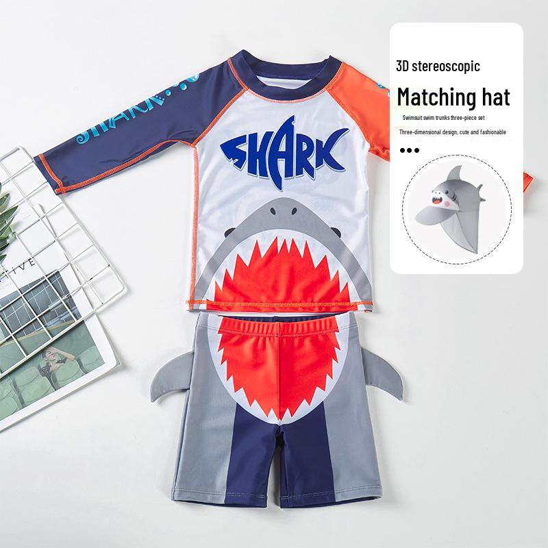 Детский мультяшный быстросохнущий солнцезащитный купальник - Двухпредметный для мальчиков