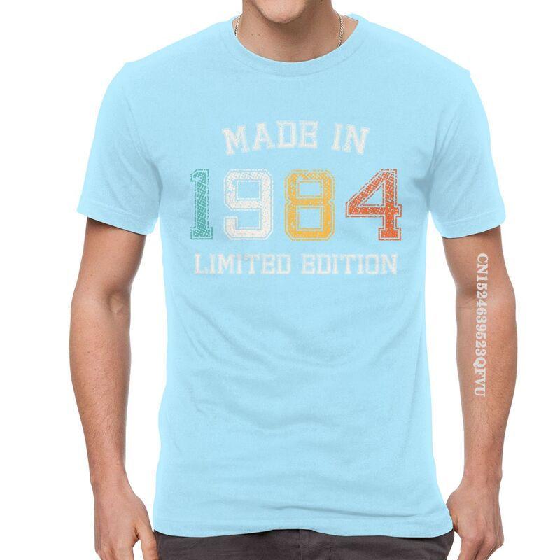 Born In 1984 Tshirts Men Men Streetwear T Shirts Made In 1984 Birth Year EMO Men Tshirt Cotton Oversized Tee Tops Clothes