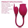 Rose Flower Dual-Head Vibrating Egg & Telescopic Massager