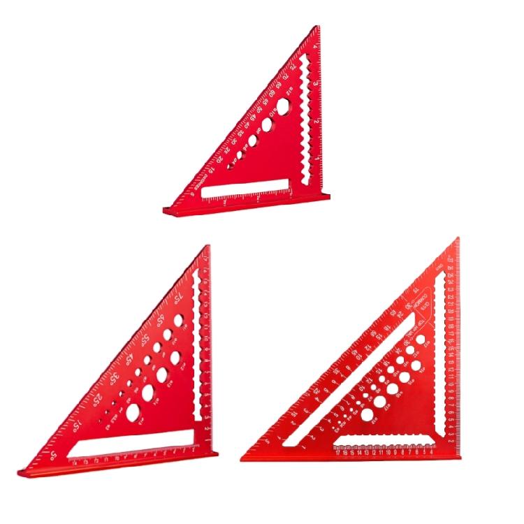 Угольник столярный Инструмент для плотника Алюминиевые треугольники Линейка Инструмент для каркасных работ Измерение углов в деревообработке Линейки