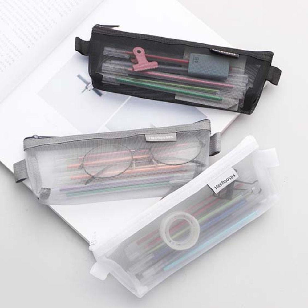 Hollow Clear Mesh Makeup Bag Simple Mini Mesh Storage Bag Creative Credit ID Card Holder Outdoor